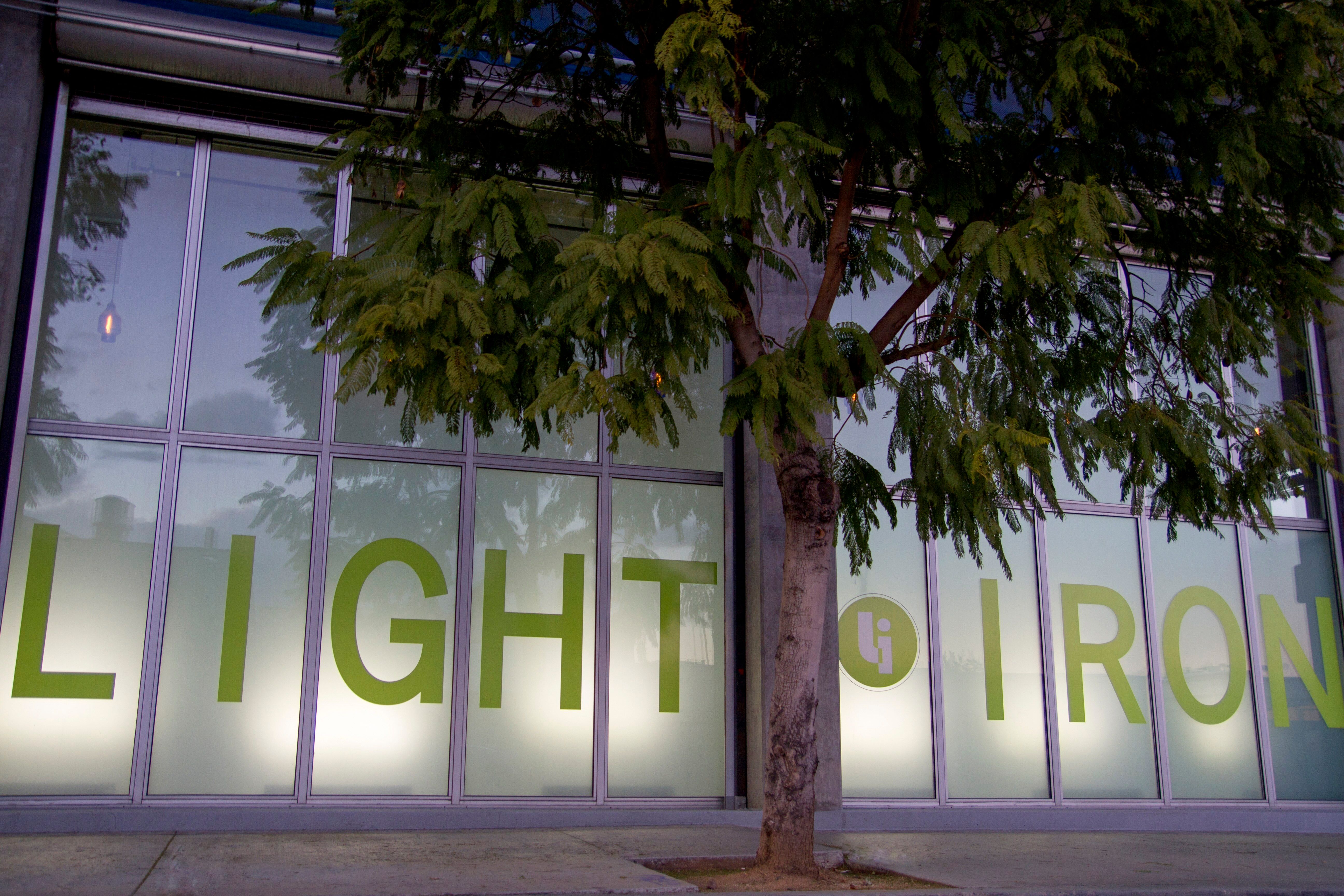 Light Iron Office Exterior Sign