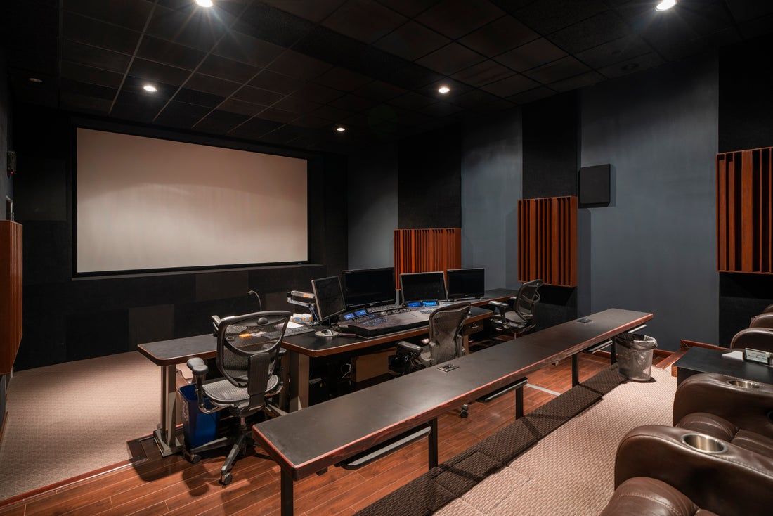 Interior of Light Iron's Theater 2 screening room in Hollywood
